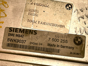 BMW SIEMENS BOSCH DME COMPUTER (FOR PARTS) 5WK9037 5WK90329 0261200413