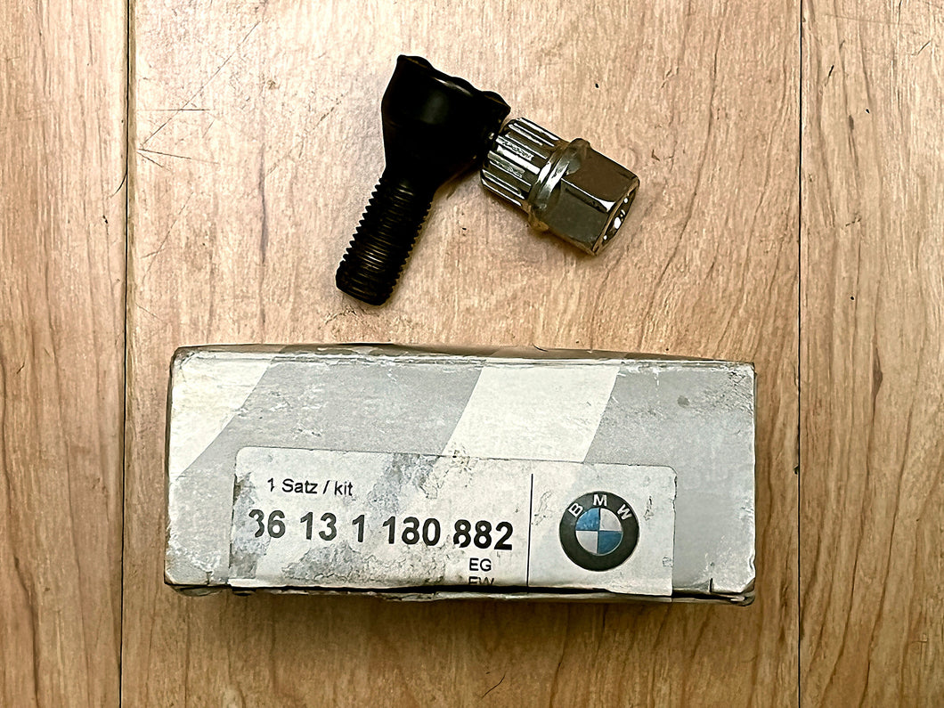 BMW E28 Wheel Lock and Key (One of each) 36131180882 NOS